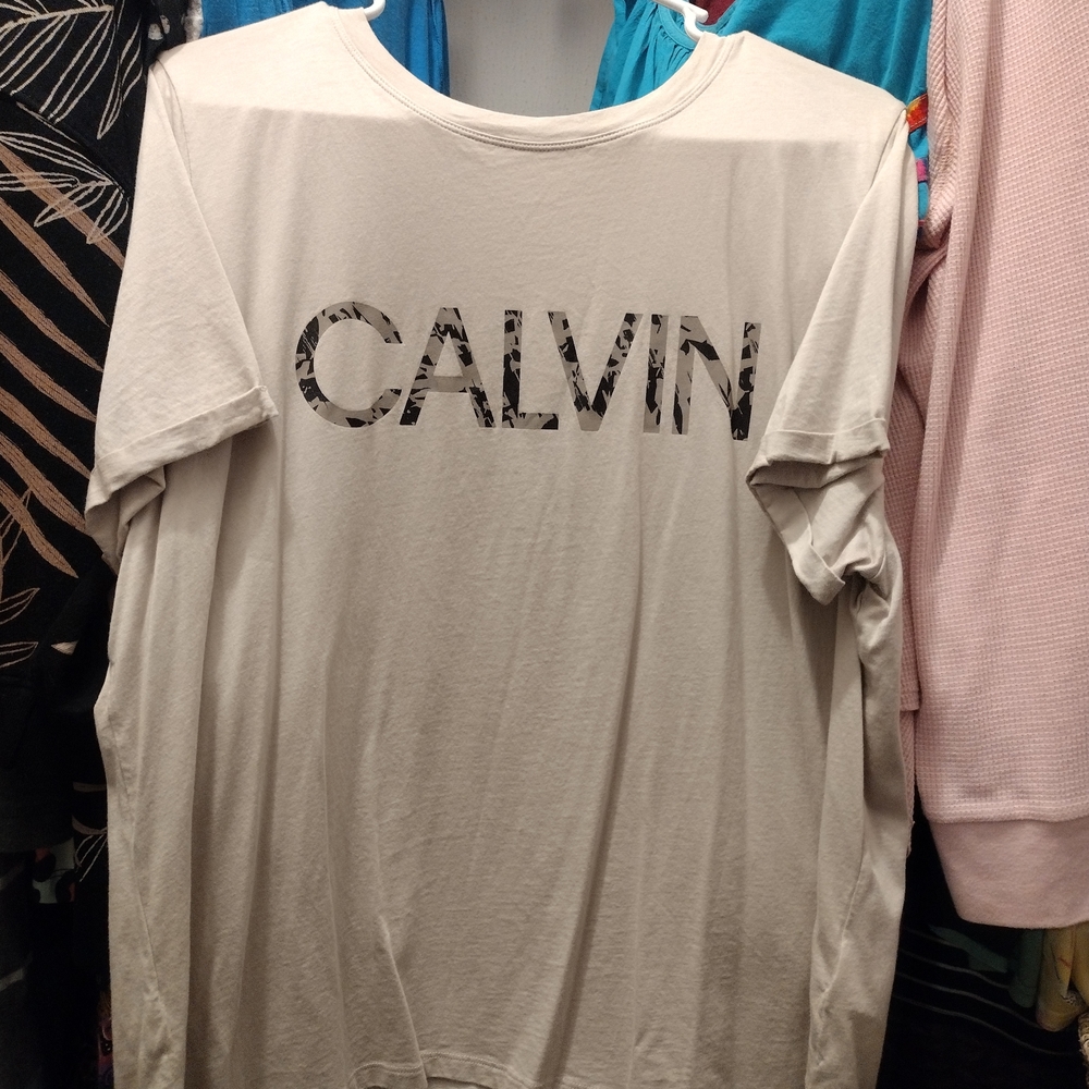 Calvin Klein Women's Short Sleeve Tee - Cream